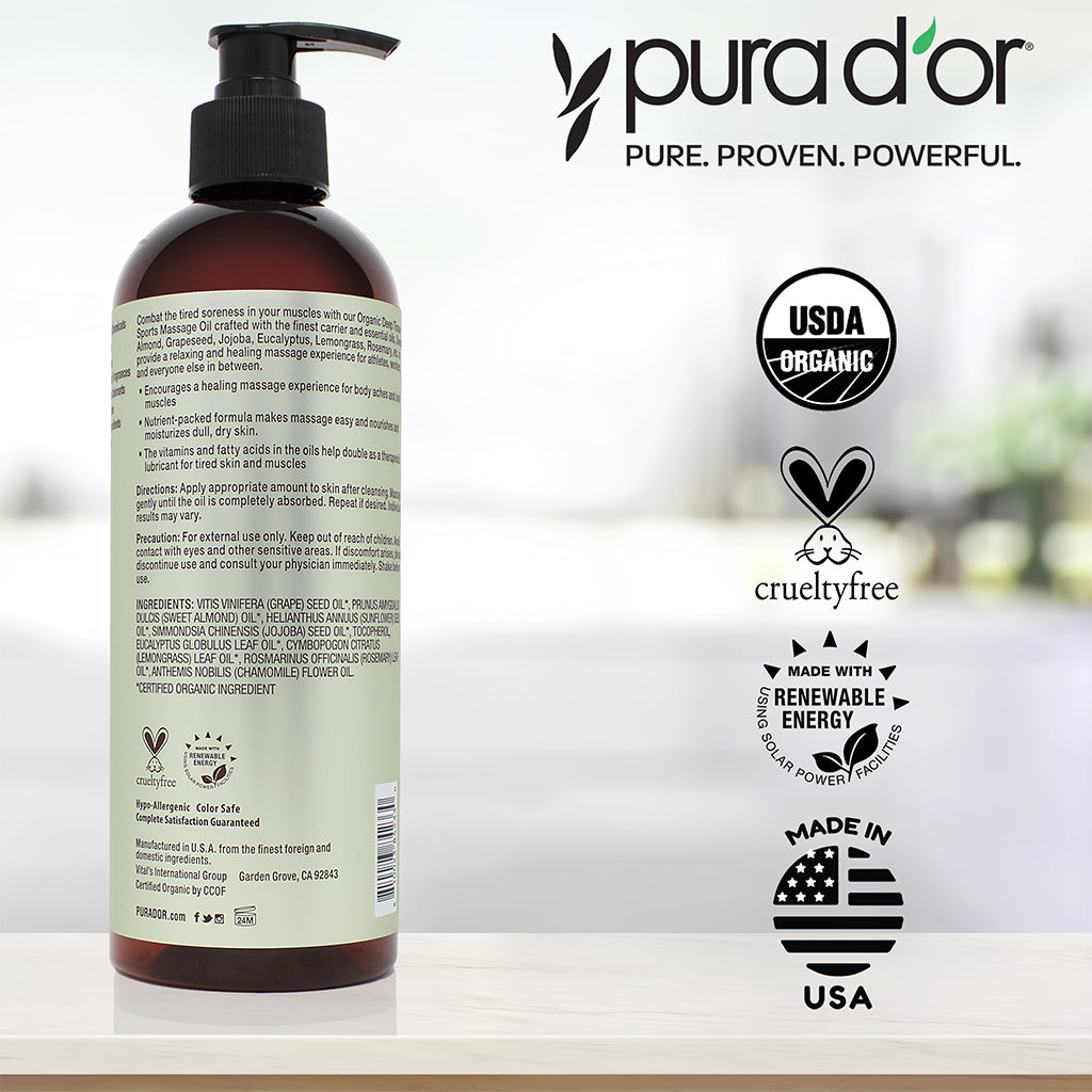 Organic Deep Tissue Sports Massage Oil
