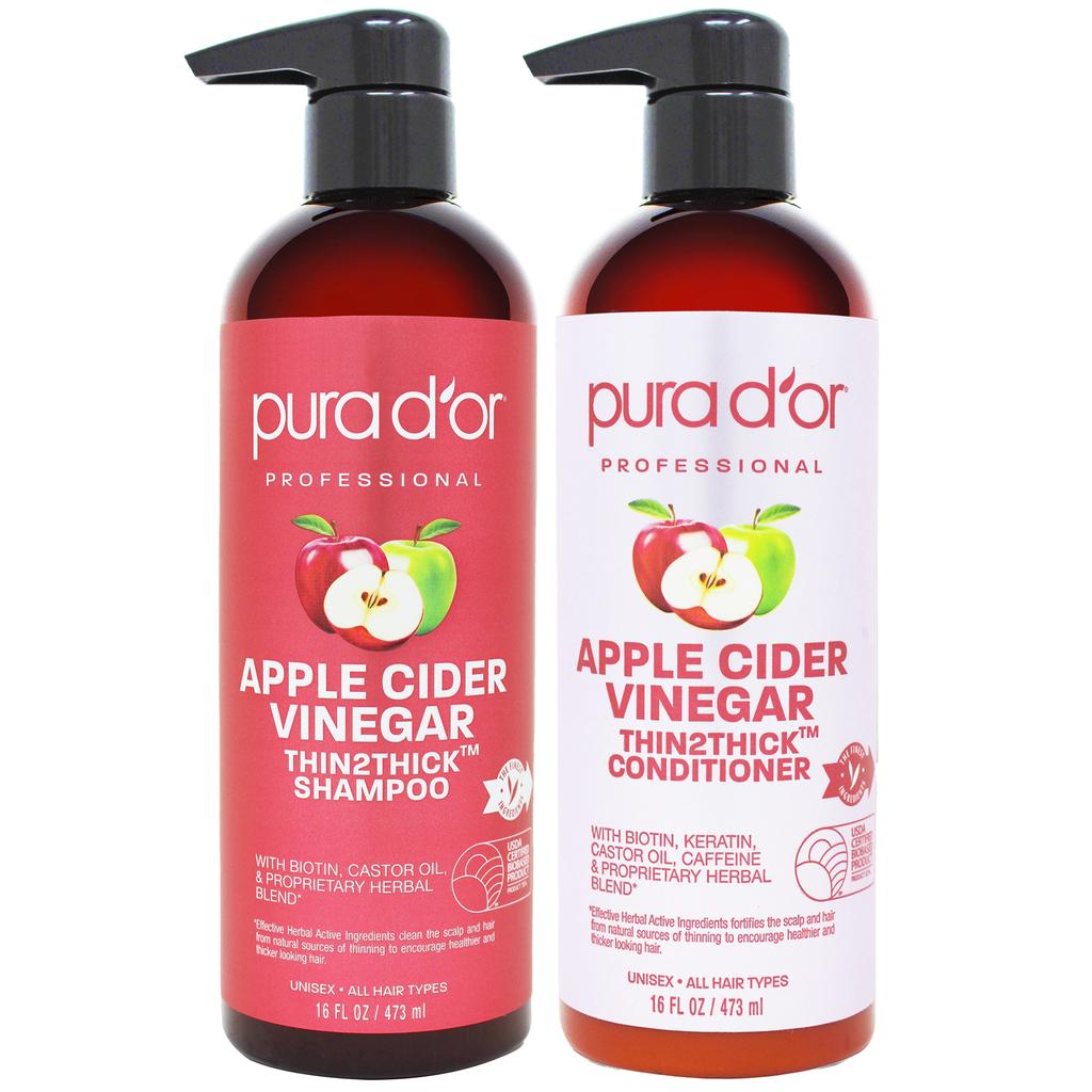 Apple Cider Vinegar Thin2Thick Shampoo and Conditioner Set 16oz