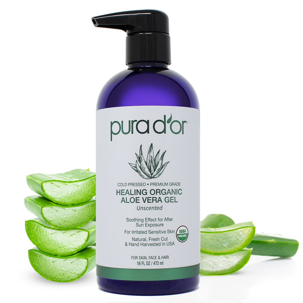 Healing Organic Aloe Vera Gel - Unscented 16oz