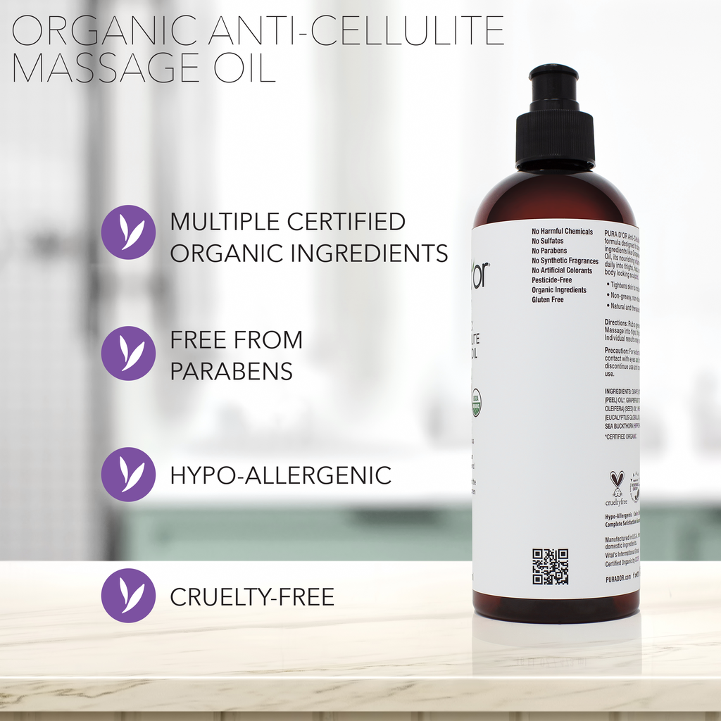 Organic Anti-Cellulite Massage Oil 16 oz
