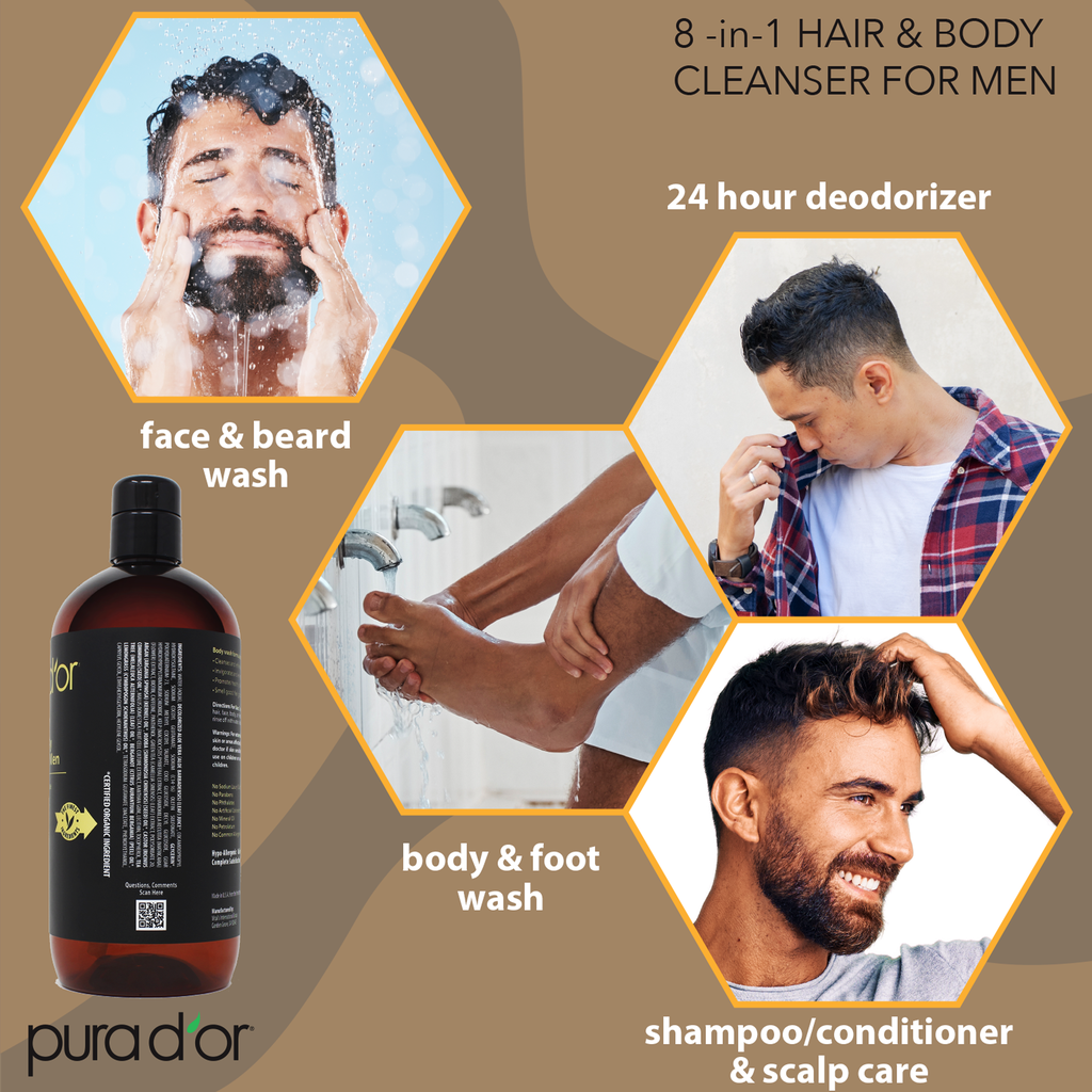 8-in-1 Hair and Body Cleanser For Men 24oz