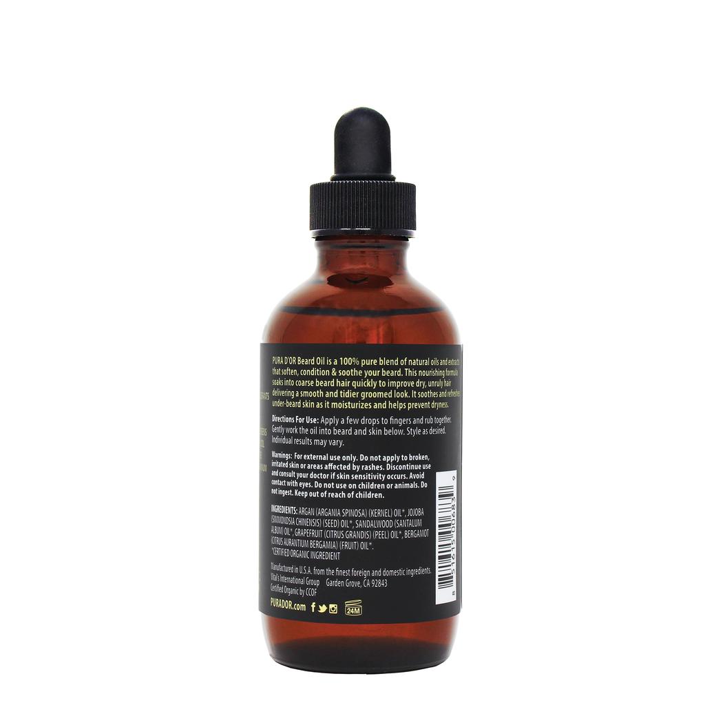 Organic Beard Softening Oil 4oz
