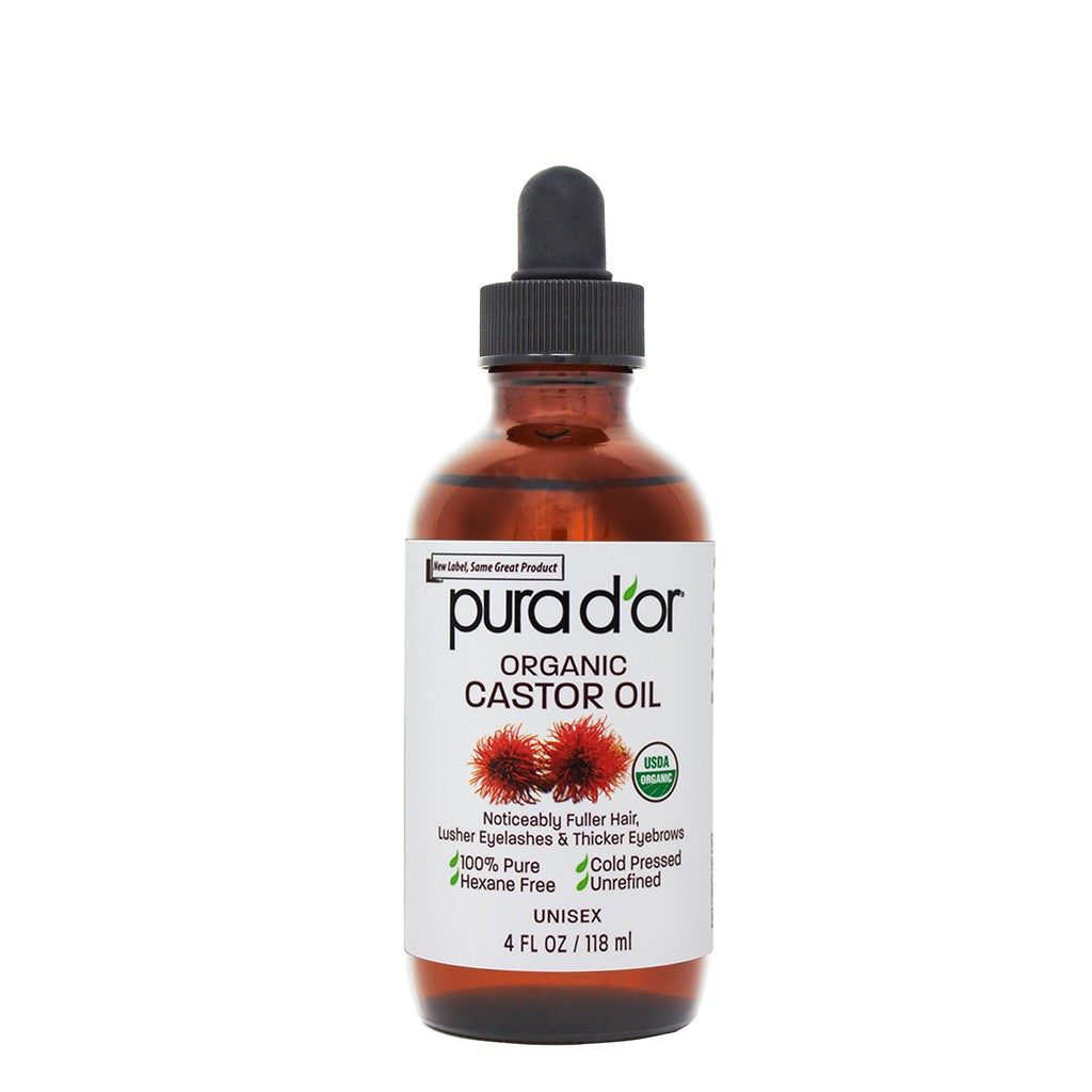 Castor Oil Includes 2 Empty Bonus Applicators - 100% Pure USDA Organic 4oz