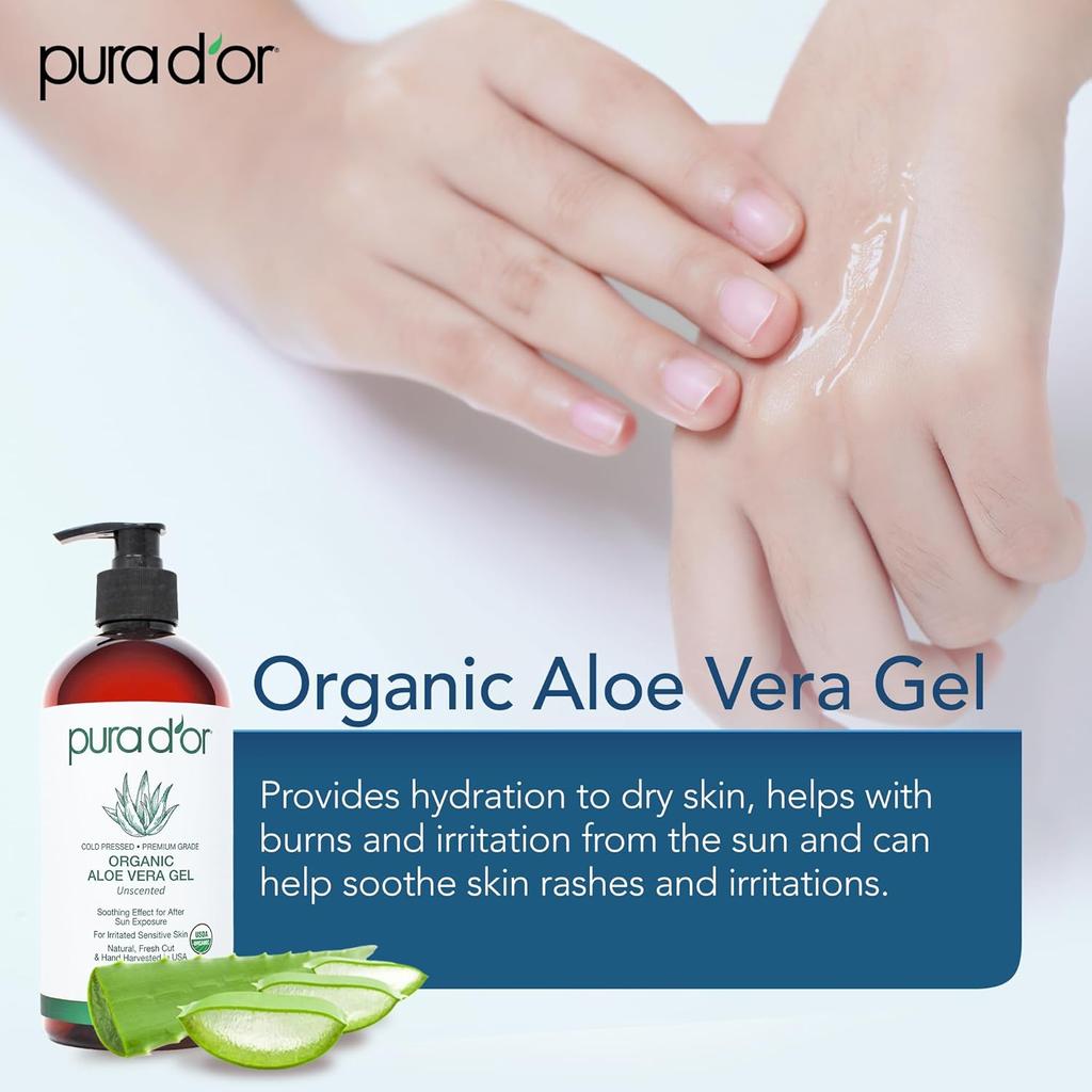 Organic Aloe Vera Gel - Unscented 16oz