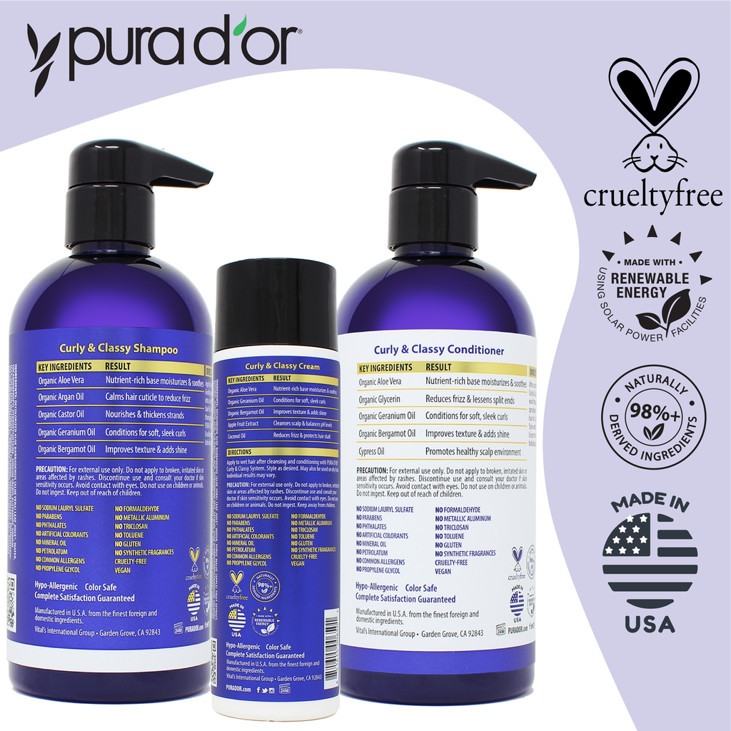 Curly & Classy Shampoo, Conditioner and Cream Set