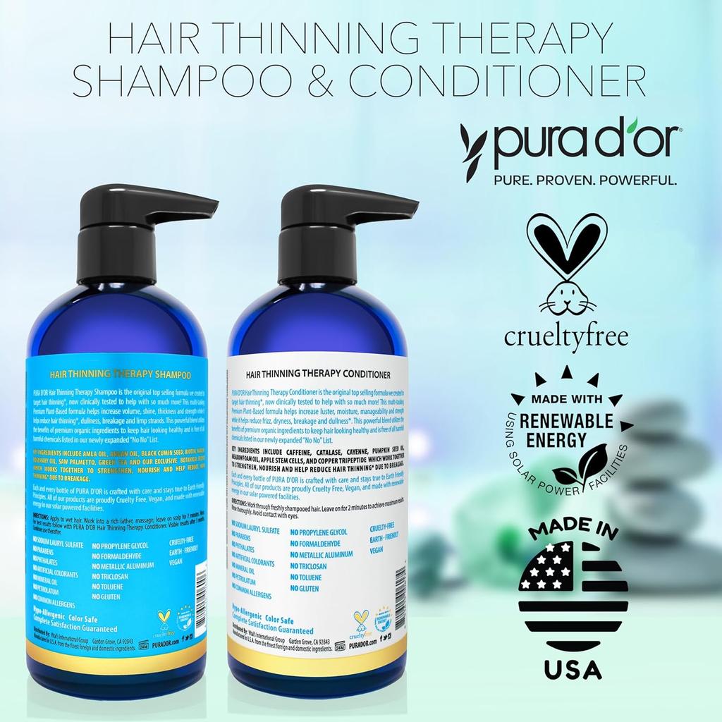 Hair Thinning Shampoo Therapy Shampoo and Conditioner Original Scent