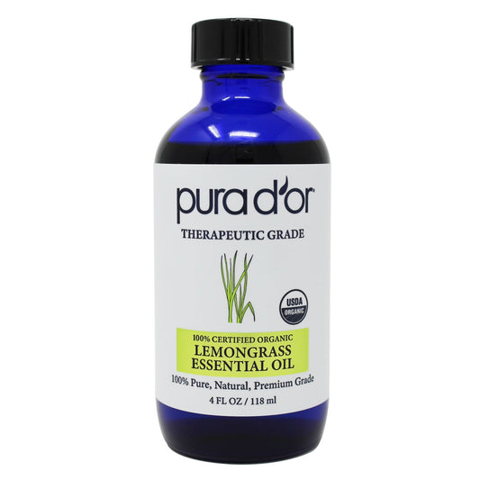 Lemongrass Essential Oil - USDA Organic, 100% Pure, Natural, Therapeutic Grade 4 oz