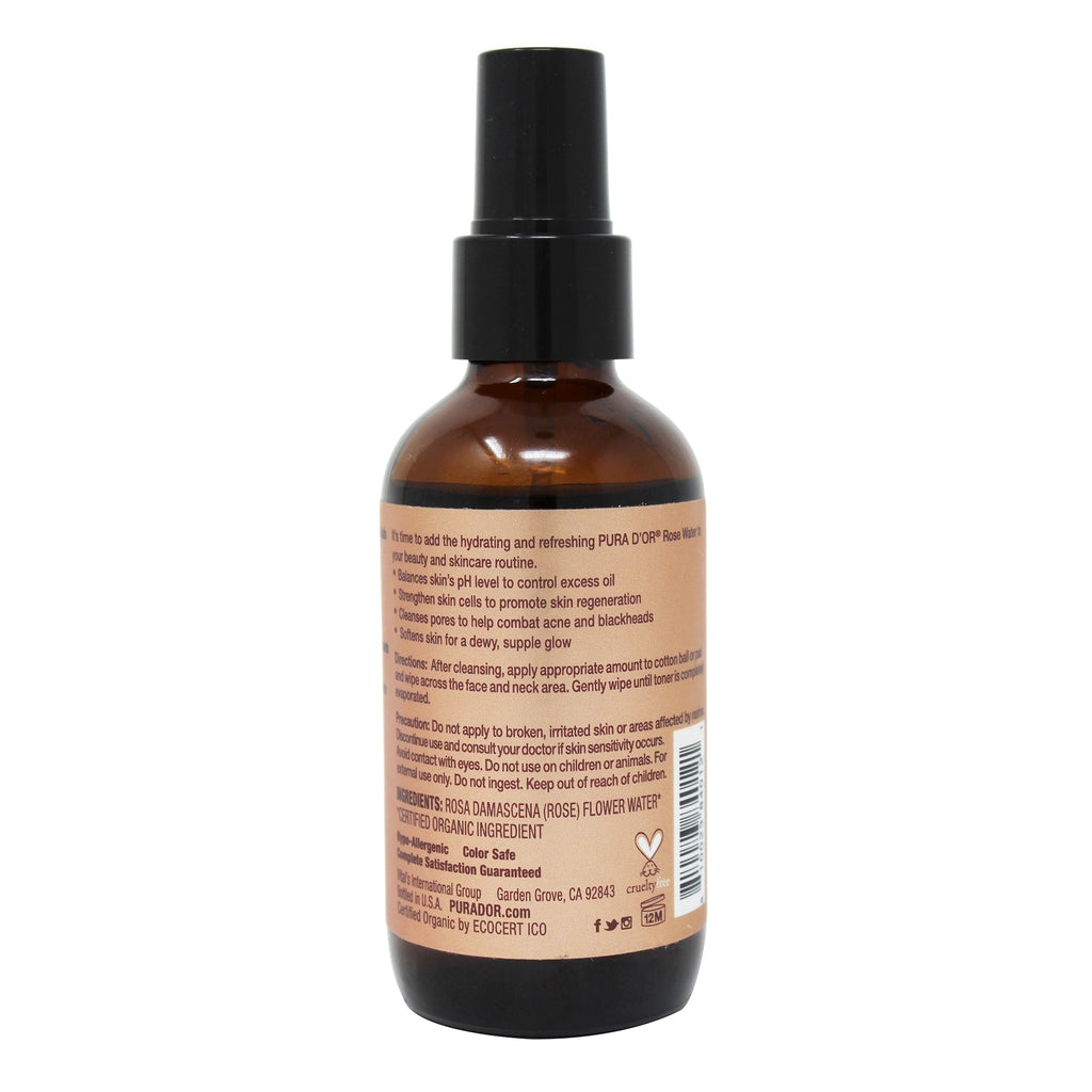 Organic Rose Water 4 oz