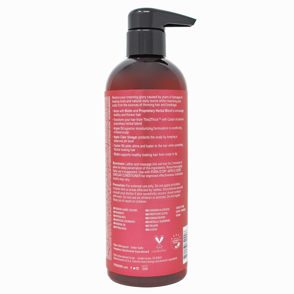 Apple Cider Vinegar Thin2Thick Shampoo and Conditioner Set 16oz