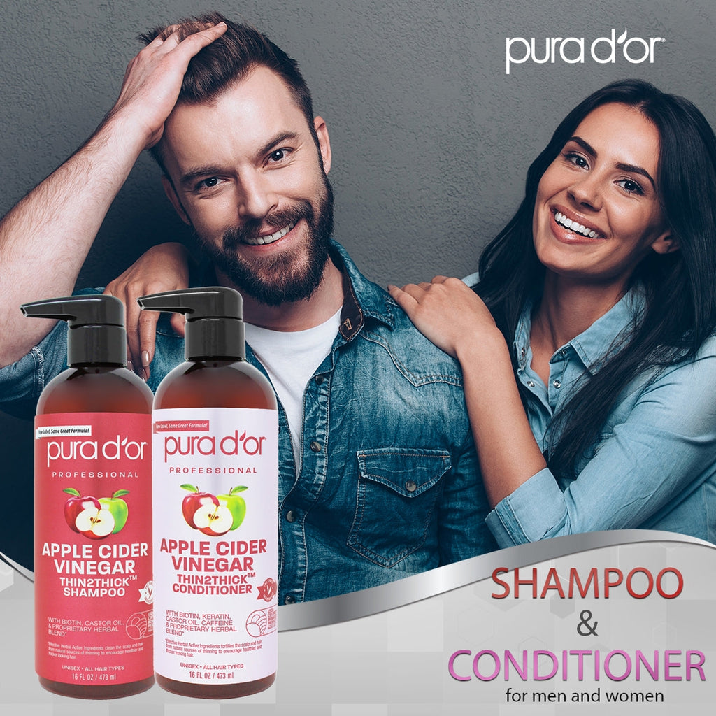 Apple Cider Vinegar Thin2Thick Shampoo and Conditioner Set 16oz