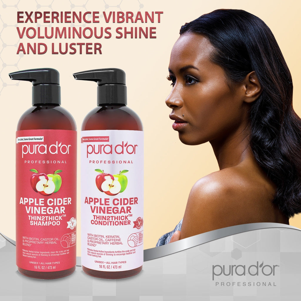 Apple Cider Vinegar Thin2Thick Shampoo and Conditioner Set 16oz
