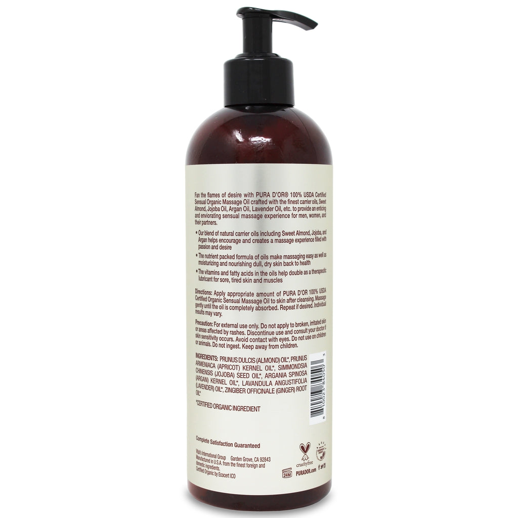 Organic Massage Oil 16 oz