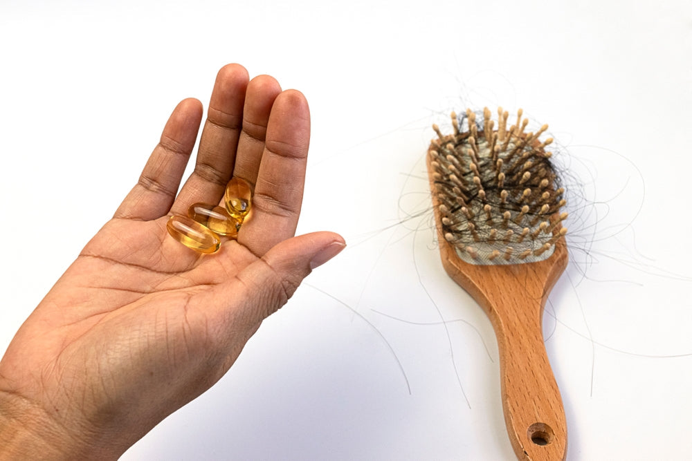 Girl brushing her hair