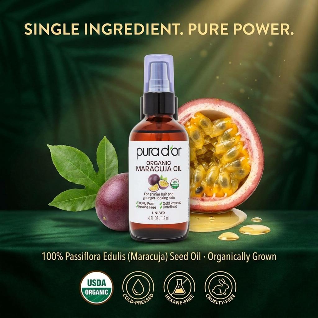 Organic Maracuja Oil 4 oz – PURA D'OR