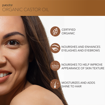 Organic Castor Oil 16.9 oz - Glass Bottle