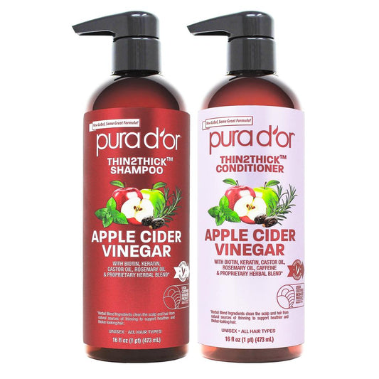 Apple Cider Vinegar Thin2Thick Shampoo and Conditioner Set 16oz