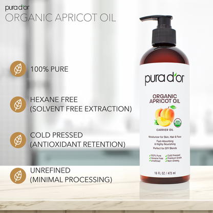 Organic Apricot Oil 16 oz