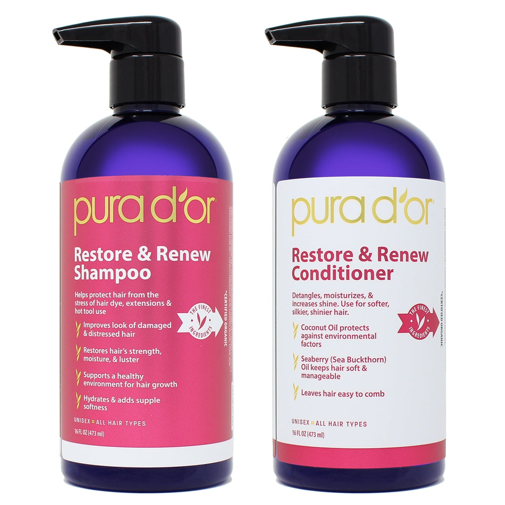 Restore & Renew Shampoo and Conditioner Set 16oz