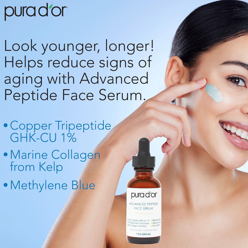 Advanced Peptide Face Serum 1 oz PURA D'OR Advanced Peptide Face Serum 1 oz PURA D'OR
