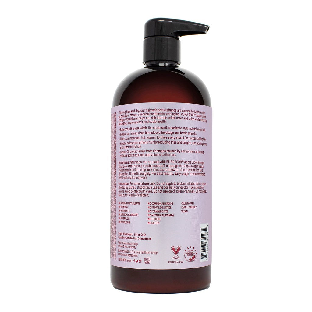 Apple Cider Vinegar Thin2Thick Shampoo and Conditioner Set 24oz