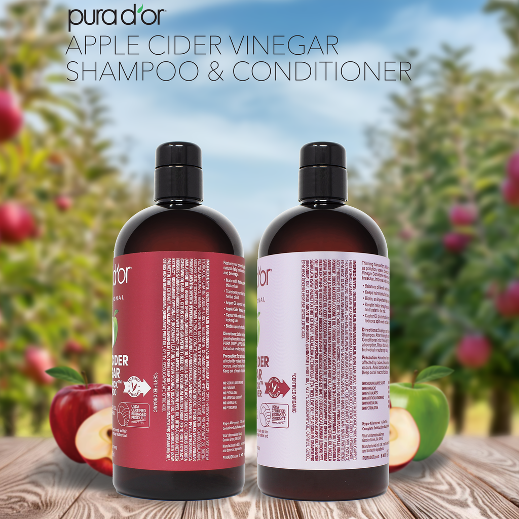 Apple Cider Vinegar Thin2Thick Shampoo and Conditioner Set 24oz