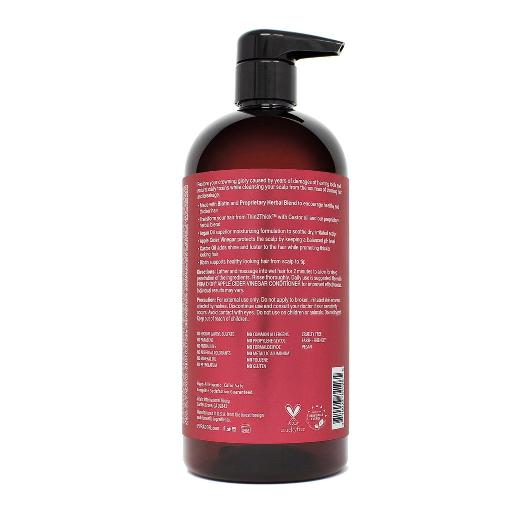 Apple Cider Vinegar Thin2Thick Shampoo and Conditioner Set 24oz