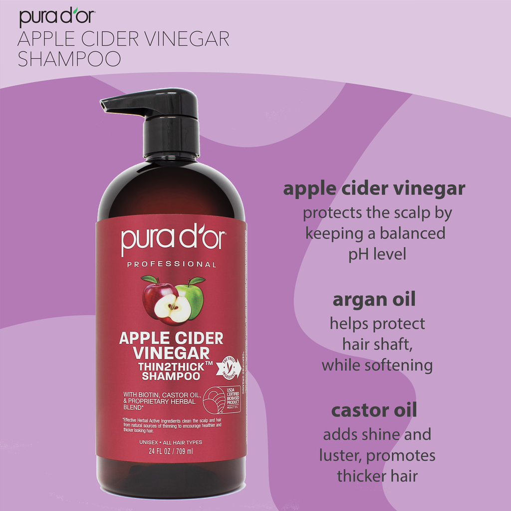 Apple Cider Vinegar Thin2Thick Shampoo and Conditioner Set 24oz