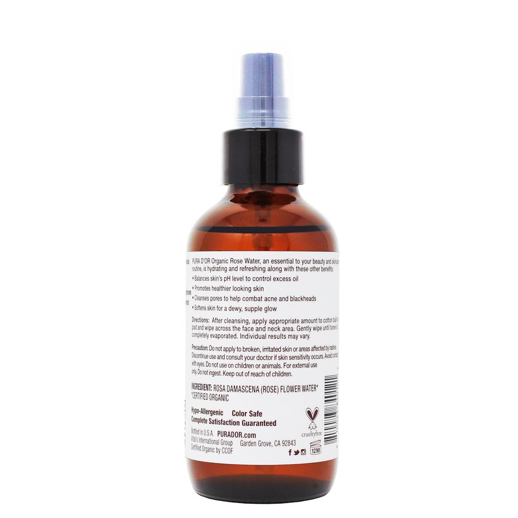 Organic Rose Water Toner 4 oz