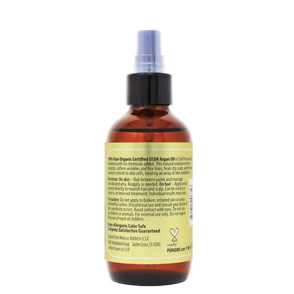 Pure Cold Pressed Organic Argan Oil Gold 4 oz