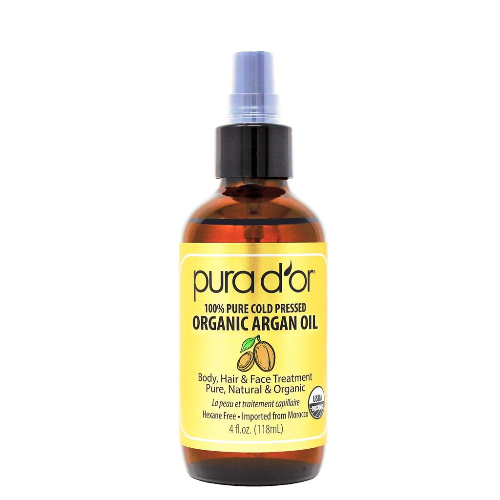 Pure Cold Pressed Organic Argan Oil Gold 4 oz PURA D'OR Pure Cold Pressed Organic Argan Oil Gold 4 oz PURA D'OR