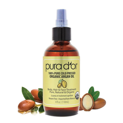 Pure Cold Pressed Organic Argan Oil Gold 4 oz