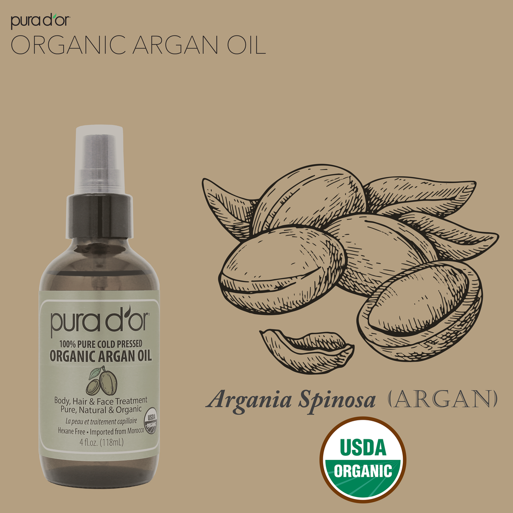 Pure Cold Pressed Organic Argan Oil Gold 4 oz