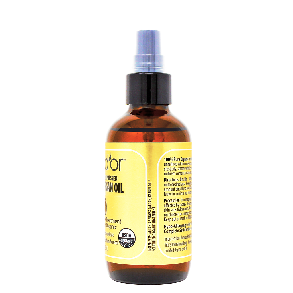 Pure Cold Pressed Organic Argan Oil Gold 4 oz