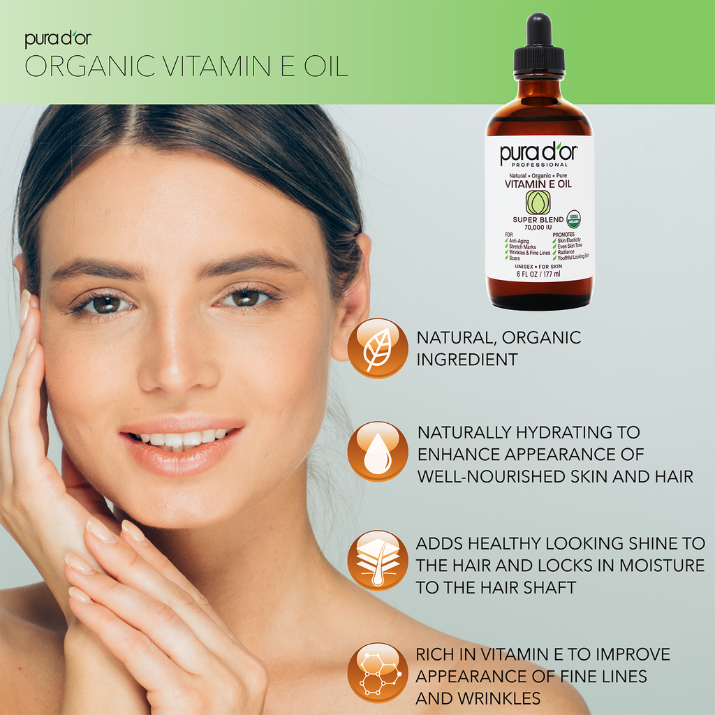 Certified Organic Vitamin E Oil 6 oz – PURA D'OR