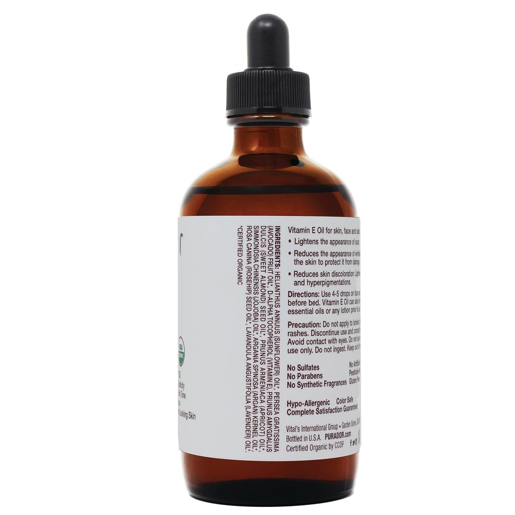 Certified Organic Vitamin E Oil 6 oz – PURA D'OR