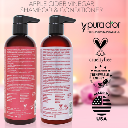 Apple Cider Vinegar Thin2Thick Shampoo and Conditioner Set 16oz