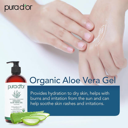 Organic Aloe Vera Gel - Unscented 16oz