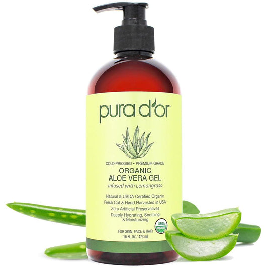 Organic Aloe Vera Gel - Lemongrass 16 oz (Packaging may vary)
