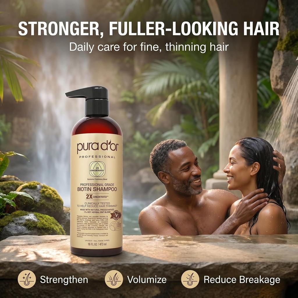 Clinically Formulated Biotin Shampoo 16oz – PURA D'OR