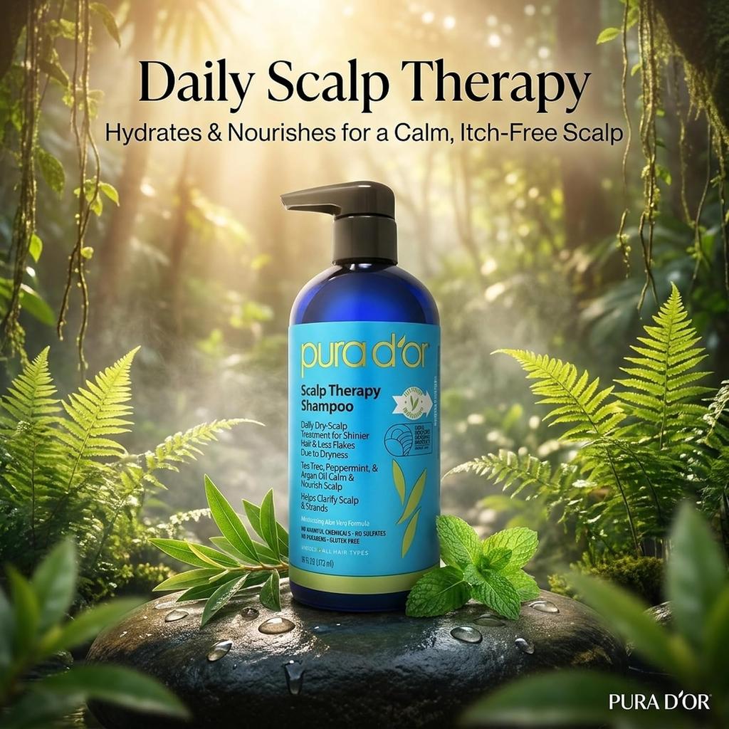 Scalp Therapy Shampoo 16oz Hypo-Allergenic – PURA D'OR