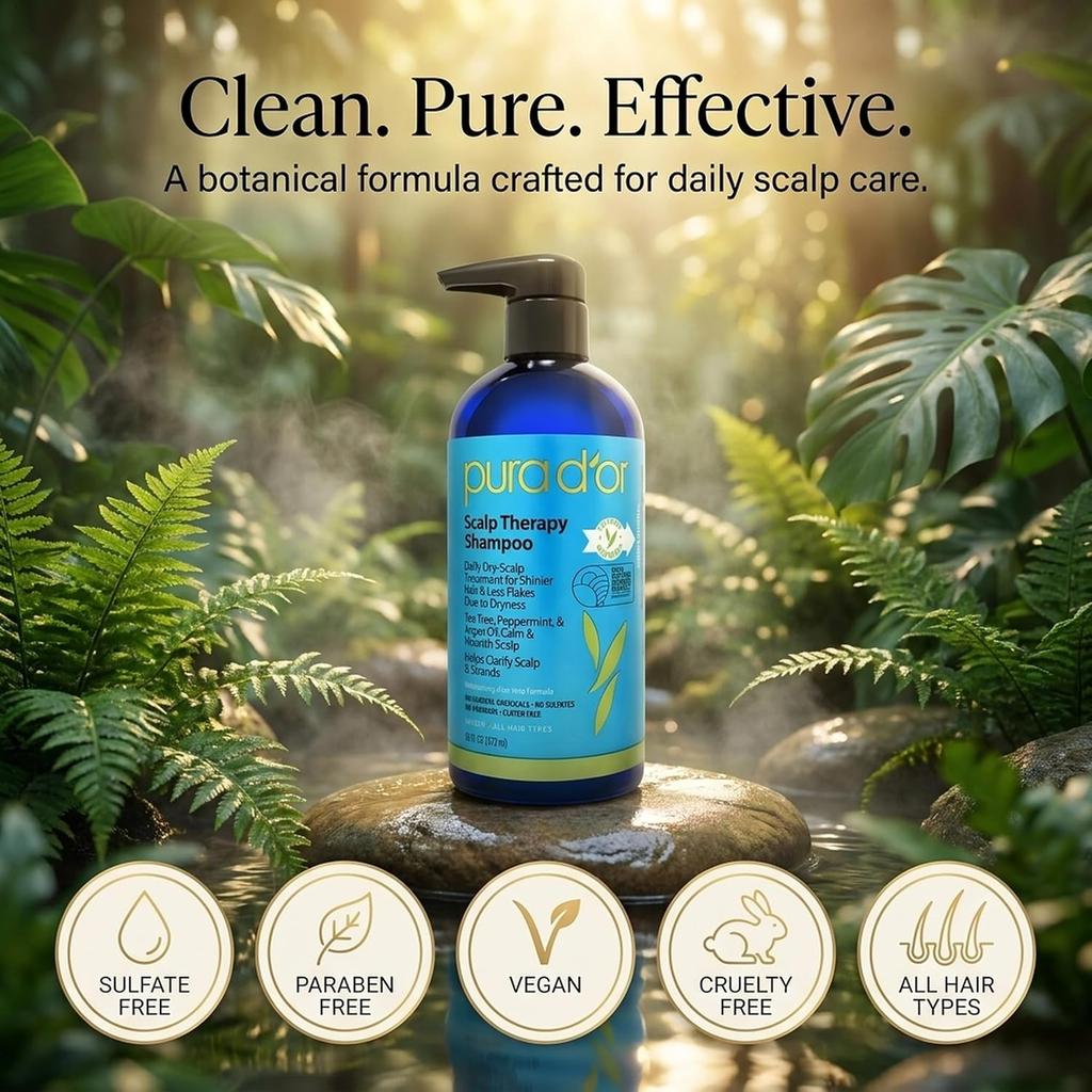 Scalp Therapy Shampoo 16oz Hypo-Allergenic – PURA D'OR