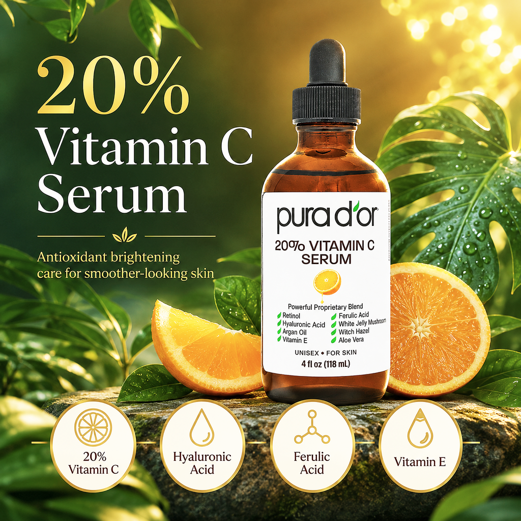 20% Vitamin C Anti-Aging Serum 4oz - Pura D'or – PURA D'OR