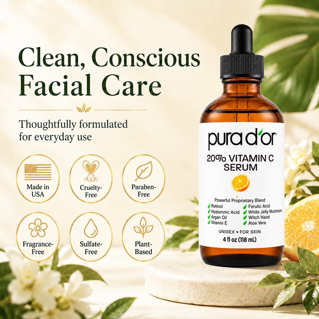 20% Vitamin C Anti-Aging Serum 4oz - Pura D'or – PURA D'OR