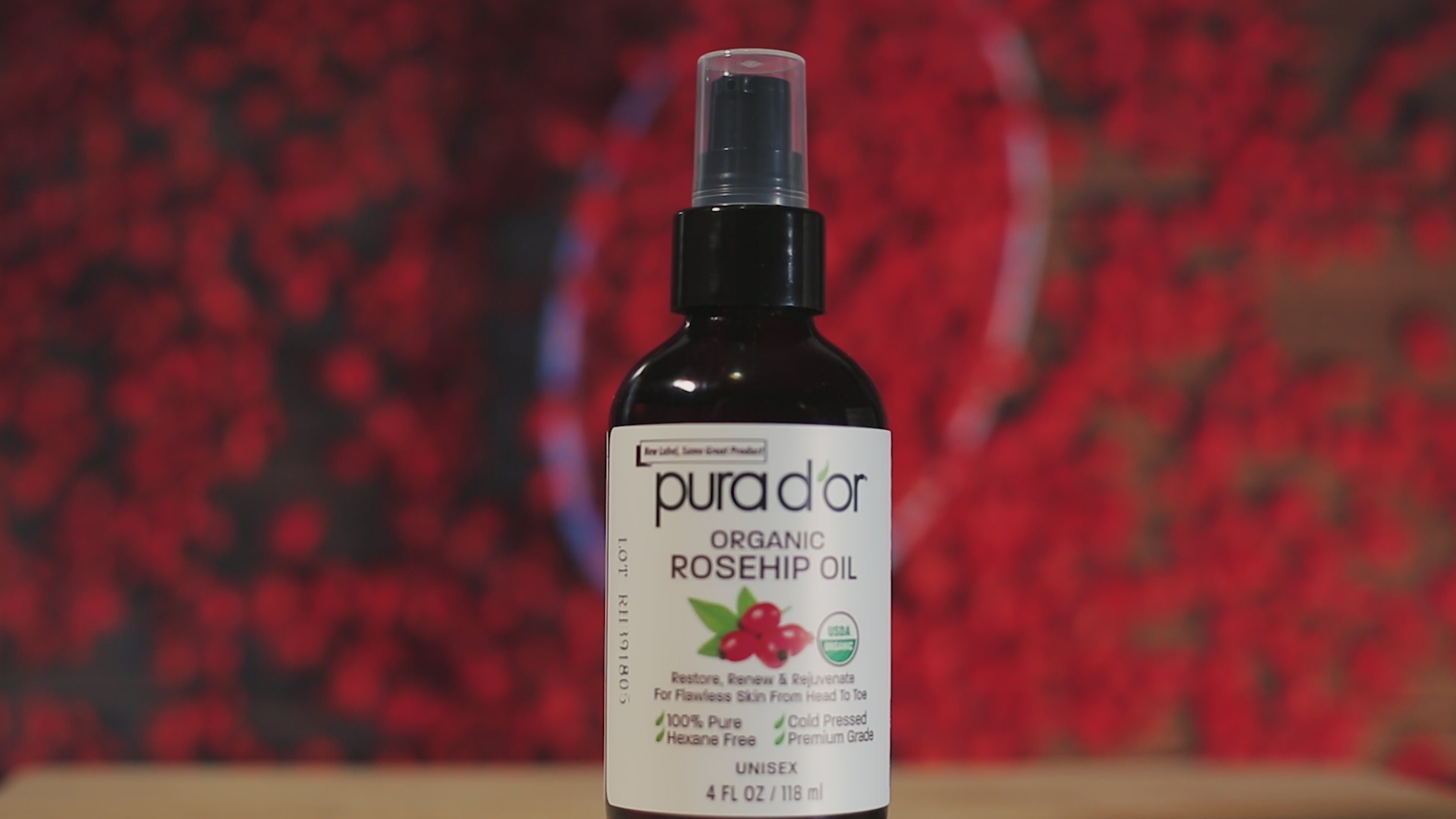 USDA Natural Organic 100% Rosehip Oil Hair Relaxer Skin
