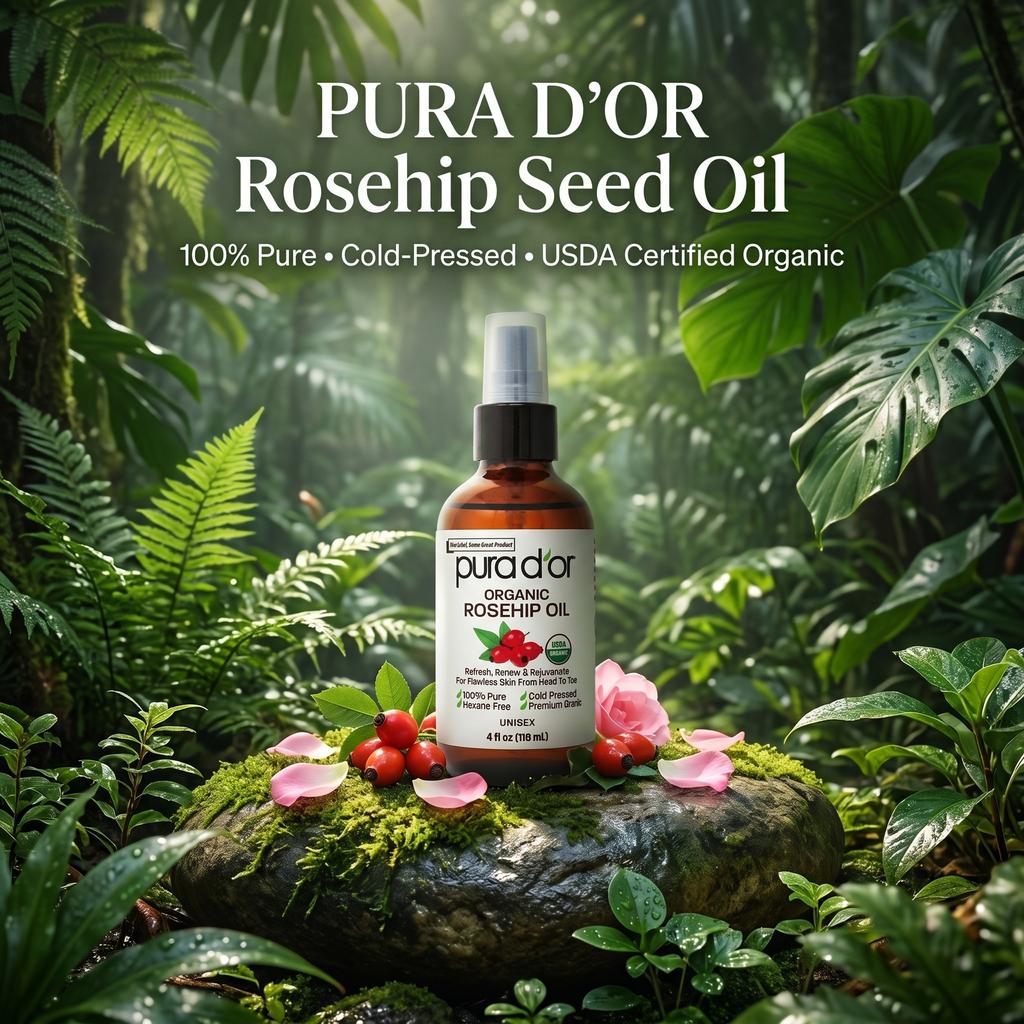 USDA Natural Organic 100% Rosehip Oil Hair Relaxer Skin