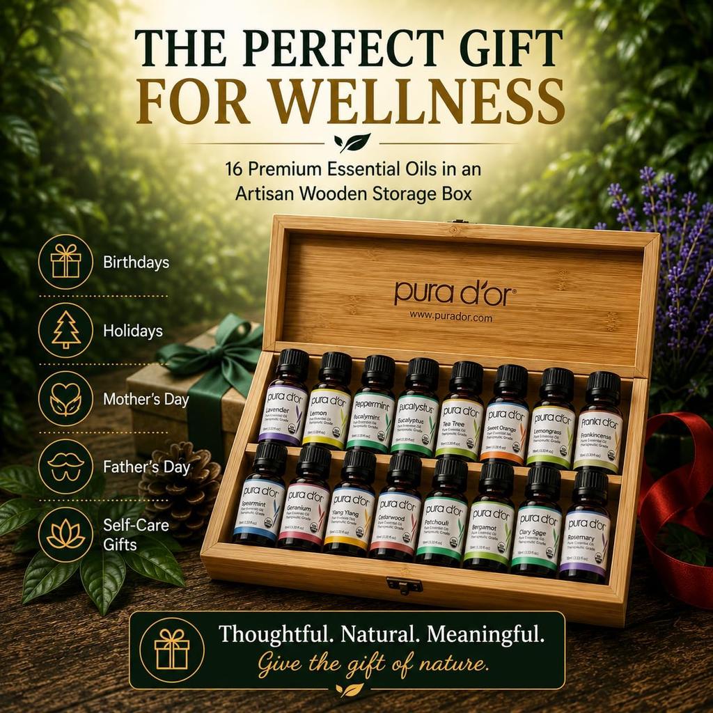 USDA Organic Therapeutic Grade Sweet 16 Essential Oil Set - PURA D