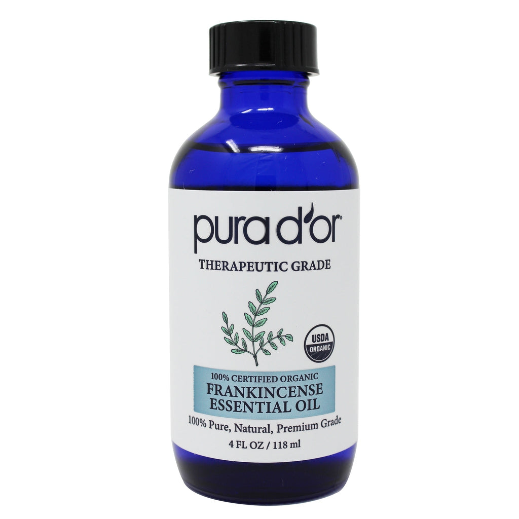 Frankincense Essential Oil - USDA Organic, 100% Pure, Natural, Therape –  PURA D'OR
