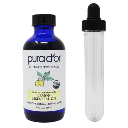 Lemon Essential Oil - USDA Organic, 100% Pure, Natural, Therapeutic Grade 4oz