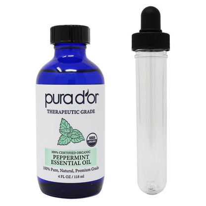 Peppermint Essential Oil - USDA Organic, 100% Pure, Natural, Therapeutic Grade 4oz