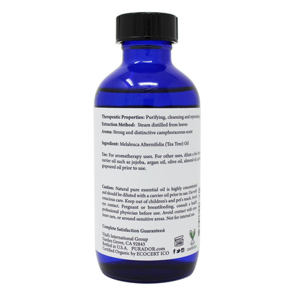 Tea Tree Essential Oil - USDA Organic, 100% Pure, Natural, Therapeutic Grade 4oz